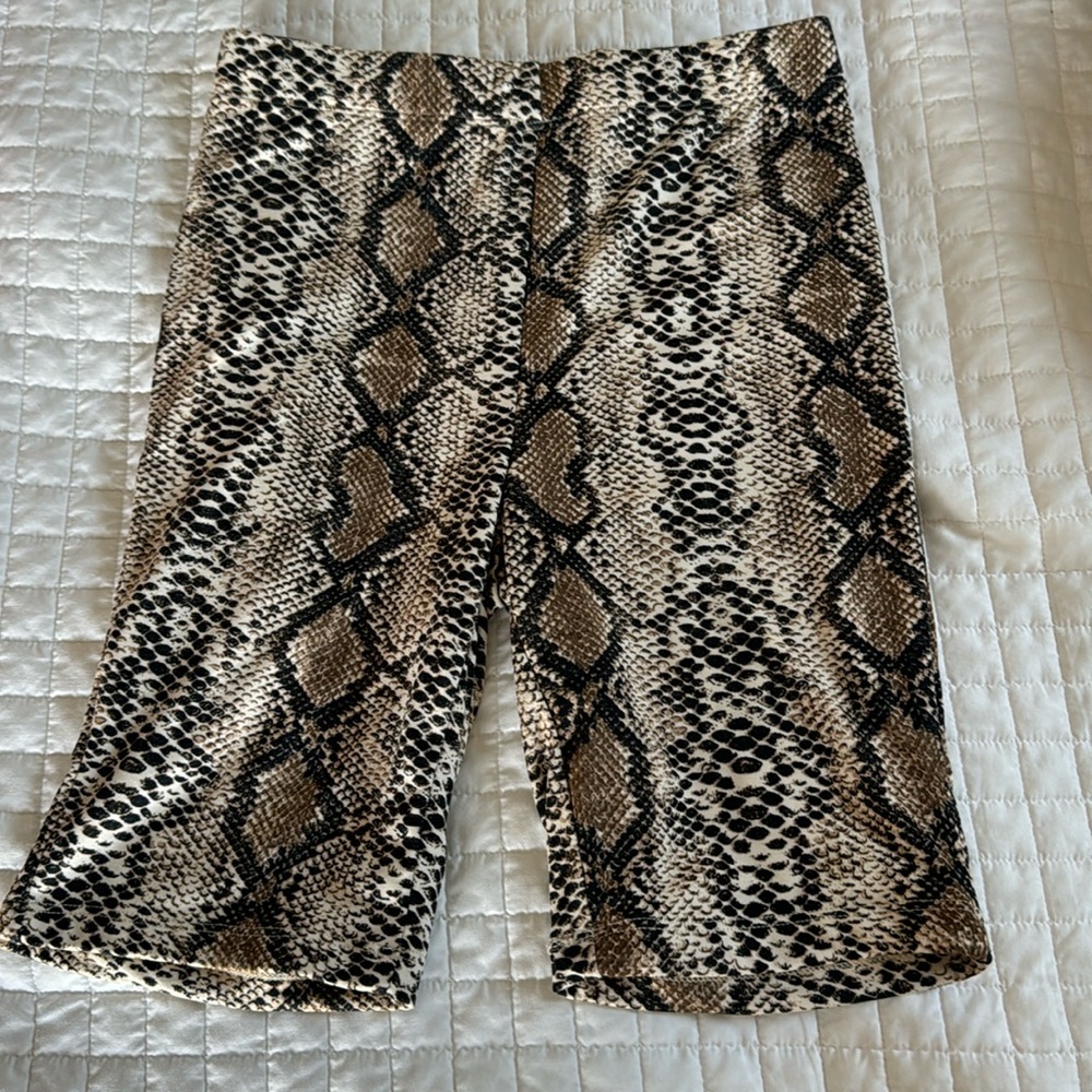 Snakeskin biker short